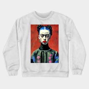 "A painting of "billie e" by Frida Kahlo" Crewneck Sweatshirt